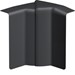 Binnenhoekstuk plintgoot Tehalit Hager SL, binnenhoek voor goot 80 mm, zwart SL2008049011
